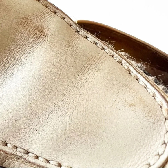 Tod’s Leather Loafers Size 40 EU Women’s Pale Tan Designer Shoe Driving Moc READ - Picture 9 of 13